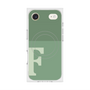 プレミアムスクエアケース with MagSafe［ オリジナル - initial two tone - F green ］
