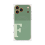 プレミアムスクエアケース with MagSafe［ オリジナル - initial two tone - F green ］