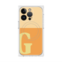 プレミアムスクエアケース with MagSafe［ オリジナル - initial two tone - G orange ］