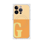 プレミアムスクエアケース with MagSafe［ オリジナル - initial two tone - G orange ］