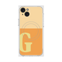プレミアムスクエアケース with MagSafe［ オリジナル - initial two tone - G orange ］
