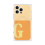 プレミアムスクエアケース with MagSafe［ オリジナル - initial two tone - G orange ］