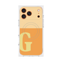 プレミアムスクエアケース with MagSafe［ オリジナル - initial two tone - G orange ］