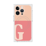 プレミアムスクエアケース with MagSafe［ オリジナル - initial two tone - G pink ］