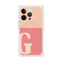 プレミアムスクエアケース with MagSafe［ オリジナル - initial two tone - G pink ］