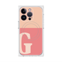 プレミアムスクエアケース with MagSafe［ オリジナル - initial two tone - G pink ］