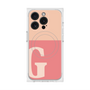 プレミアムスクエアケース with MagSafe［ オリジナル - initial two tone - G pink ］