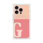 プレミアムスクエアケース with MagSafe［ オリジナル - initial two tone - G pink ］