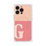 プレミアムスクエアケース with MagSafe［ オリジナル - initial two tone - G pink ］