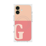 プレミアムスクエアケース with MagSafe［ オリジナル - initial two tone - G pink ］