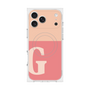 プレミアムスクエアケース with MagSafe［ オリジナル - initial two tone - G pink ］