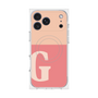 プレミアムスクエアケース with MagSafe［ オリジナル - initial two tone - G pink ］