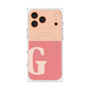 プレミアムスクエアケース with MagSafe［ オリジナル - initial two tone - G pink ］