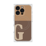 プレミアムスクエアケース with MagSafe［ オリジナル - initial two tone - G brown ］