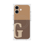 プレミアムスクエアケース with MagSafe［ オリジナル - initial two tone - G brown ］
