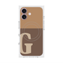 プレミアムスクエアケース with MagSafe［ オリジナル - initial two tone - G brown ］
