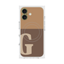 プレミアムスクエアケース with MagSafe［ オリジナル - initial two tone - G brown ］
