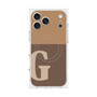 プレミアムスクエアケース with MagSafe［ オリジナル - initial two tone - G brown ］