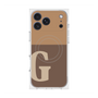 プレミアムスクエアケース with MagSafe［ オリジナル - initial two tone - G brown ］