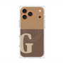 プレミアムスクエアケース with MagSafe［ オリジナル - initial two tone - G brown ］