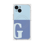 プレミアムスクエアケース with MagSafe［ オリジナル - initial two tone - G blue ］