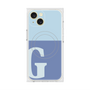 プレミアムスクエアケース with MagSafe［ オリジナル - initial two tone - G blue ］