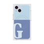 プレミアムスクエアケース with MagSafe［ オリジナル - initial two tone - G blue ］