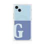 プレミアムスクエアケース with MagSafe［ オリジナル - initial two tone - G blue ］