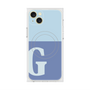 プレミアムスクエアケース with MagSafe［ オリジナル - initial two tone - G blue ］