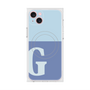 プレミアムスクエアケース with MagSafe［ オリジナル - initial two tone - G blue ］