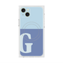 プレミアムスクエアケース with MagSafe［ オリジナル - initial two tone - G blue ］