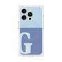 プレミアムスクエアケース with MagSafe［ オリジナル - initial two tone - G blue ］