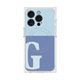 プレミアムスクエアケース with MagSafe［ オリジナル - initial two tone - G blue ］