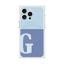 プレミアムスクエアケース with MagSafe［ オリジナル - initial two tone - G blue ］