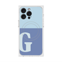 プレミアムスクエアケース with MagSafe［ オリジナル - initial two tone - G blue ］