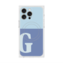 プレミアムスクエアケース with MagSafe［ オリジナル - initial two tone - G blue ］
