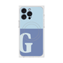 プレミアムスクエアケース with MagSafe［ オリジナル - initial two tone - G blue ］