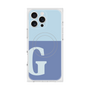 プレミアムスクエアケース with MagSafe［ オリジナル - initial two tone - G blue ］