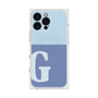 プレミアムスクエアケース with MagSafe［ オリジナル - initial two tone - G blue ］