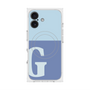 プレミアムスクエアケース with MagSafe［ オリジナル - initial two tone - G blue ］