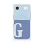 プレミアムスクエアケース with MagSafe［ オリジナル - initial two tone - G blue ］