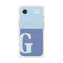 プレミアムスクエアケース with MagSafe［ オリジナル - initial two tone - G blue ］