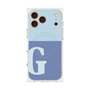 プレミアムスクエアケース with MagSafe［ オリジナル - initial two tone - G blue ］