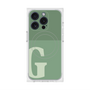 プレミアムスクエアケース with MagSafe［ オリジナル - initial two tone - G green ］