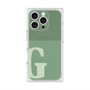 プレミアムスクエアケース with MagSafe［ オリジナル - initial two tone - G green ］