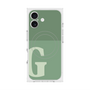 プレミアムスクエアケース with MagSafe［ オリジナル - initial two tone - G green ］