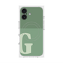 プレミアムスクエアケース with MagSafe［ オリジナル - initial two tone - G green ］