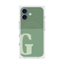 プレミアムスクエアケース with MagSafe［ オリジナル - initial two tone - G green ］