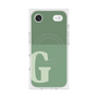 プレミアムスクエアケース with MagSafe［ オリジナル - initial two tone - G green ］