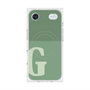 プレミアムスクエアケース with MagSafe［ オリジナル - initial two tone - G green ］